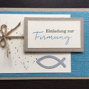 Carte d'invitation pour confirmation/communion/confirmation/baptême *fait main*
