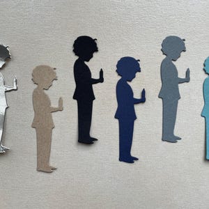 Pack de 10 pièces perforées/toppers de cartes - garçon de communion/confirmation avec bougie