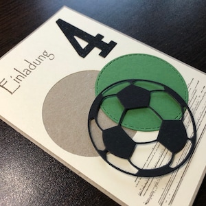 Einladung/ Einladungskarte Geburtstag/ Kindergeburtstag Fußball/ Fußballfan