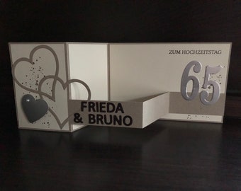Personalized card/congratulations card iron wedding/iron wedding/65th wedding anniversary