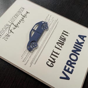 Personalisierte Karte/ Glückwunschkarte/ Gratulationskarte zum Führerschein/ bestandenen Fahrprüfung