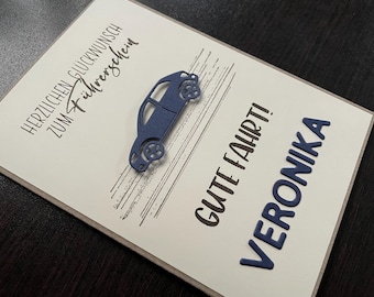 Personalized card/congratulations card/congratulations card for driving license/passing driving test