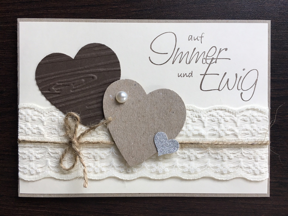 Karte/ Grußkarte/ Glückwunschkarte zur Hochzeit/ Trauung/ Etsy.de