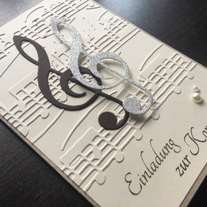 Einladung/ Einladungskarten Musik/ Melodie/ Noten zur Kommunion/ Konfirmation