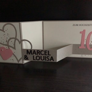Carte personnalisée/carte de félicitations pour les noces de roses/10e anniversaire de mariage