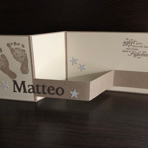 Personalisierte Babykarte/ Glückwunschkarte zur Geburt/ Baby *handgemacht*