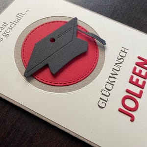 Personalisierte Karte/ Glückwunschkarte bestandenen Prüfung/ Abschluss/ Abitur/ Promotion/ Master/ Bachelor/ Studium