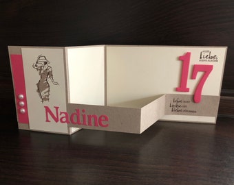 Personalized card/congratulations card/birthday card girl/woman
