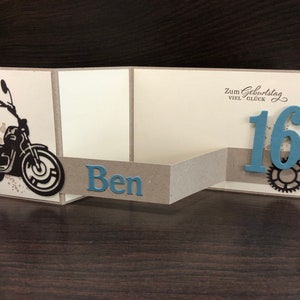 Carte personnalisée/carte de félicitations chopper/moto/motocross pour ton anniversaire