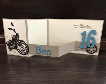 Personalized card/greeting card chopper/ motorcycle/ motocross for birthday