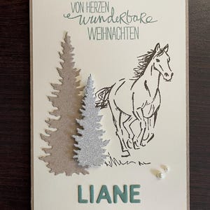 Personalisierte Karte/ Glückwunschkarte Geburtstag Pferde/ Pferdefreunde/ Reiter