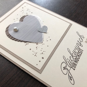 Hochzeitskarte/ Karte/ Grußkarte/ Glückwunschkarte zur Hochzeit  *handgemacht*