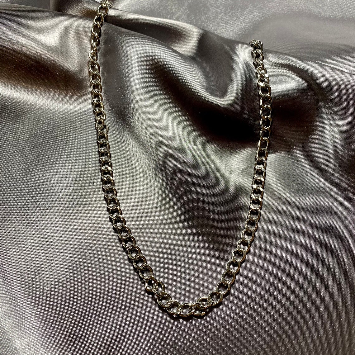Minimal Chain Necklace Silver Mens Necklace Premium Etsy
