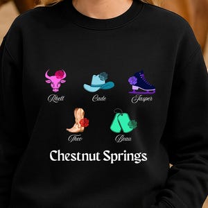 Chestnut Springs Buch Serie Sweatshirt | Cowboy Romantik Hemd | Spicy Smut Leser Sweatshirt | Buch-Liebhaber-Geschenk-Leser Elsie Silber