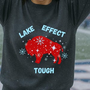Buffalo Football Fan Sweatshirt | Winter Snowflake Buffalo Shirt | Upstate NY Pride Crewneck | Game Day Apparel for Women & Men