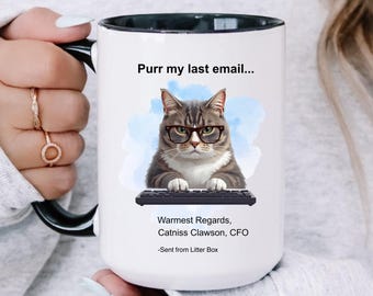 Funny Coworker Gift Mug | Corporate Office Humor | Work Bestie Gift | Coworker Gift | Cat Lovers | Large 15oz. | Sarcastic Cat Coffee Cup