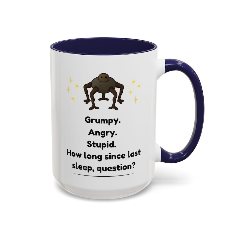 Funny Bookish Mug | Rocky Alien Illustration | Grumpy Sleep Deprived Sci-Fi Gift | Reader Humor | Readers Sci-Fi Fans Gift | Book Nook Decor image 3