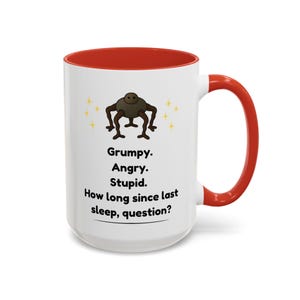 Funny Bookish Mug | Rocky Alien Illustration | Grumpy Sleep Deprived Sci-Fi Gift | Reader Humor | Readers Sci-Fi Fans Gift | Book Nook Decor image 5