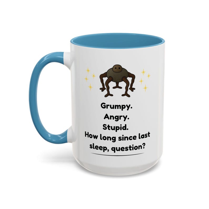 Funny Bookish Mug | Rocky Alien Illustration | Grumpy Sleep Deprived Sci-Fi Gift | Reader Humor | Readers Sci-Fi Fans Gift | Book Nook Decor image 6