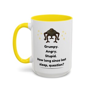 Funny Bookish Mug | Rocky Alien Illustration | Grumpy Sleep Deprived Sci-Fi Gift | Reader Humor | Readers Sci-Fi Fans Gift | Book Nook Decor image 9
