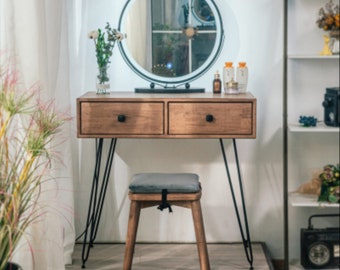 dressing table with chair