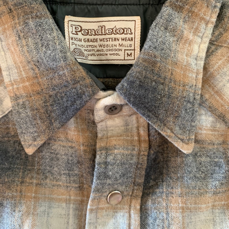 Vintage genuine 1970s Pendleton wool flannel button-down