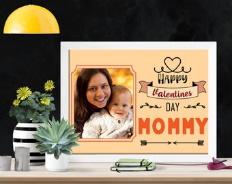 Printable Mother's Day Photo Frame  Mommy & Daddy Design  -  Gift for Wife - Gift for Parents - Gift for Husband - Wedding Anniversary Gift