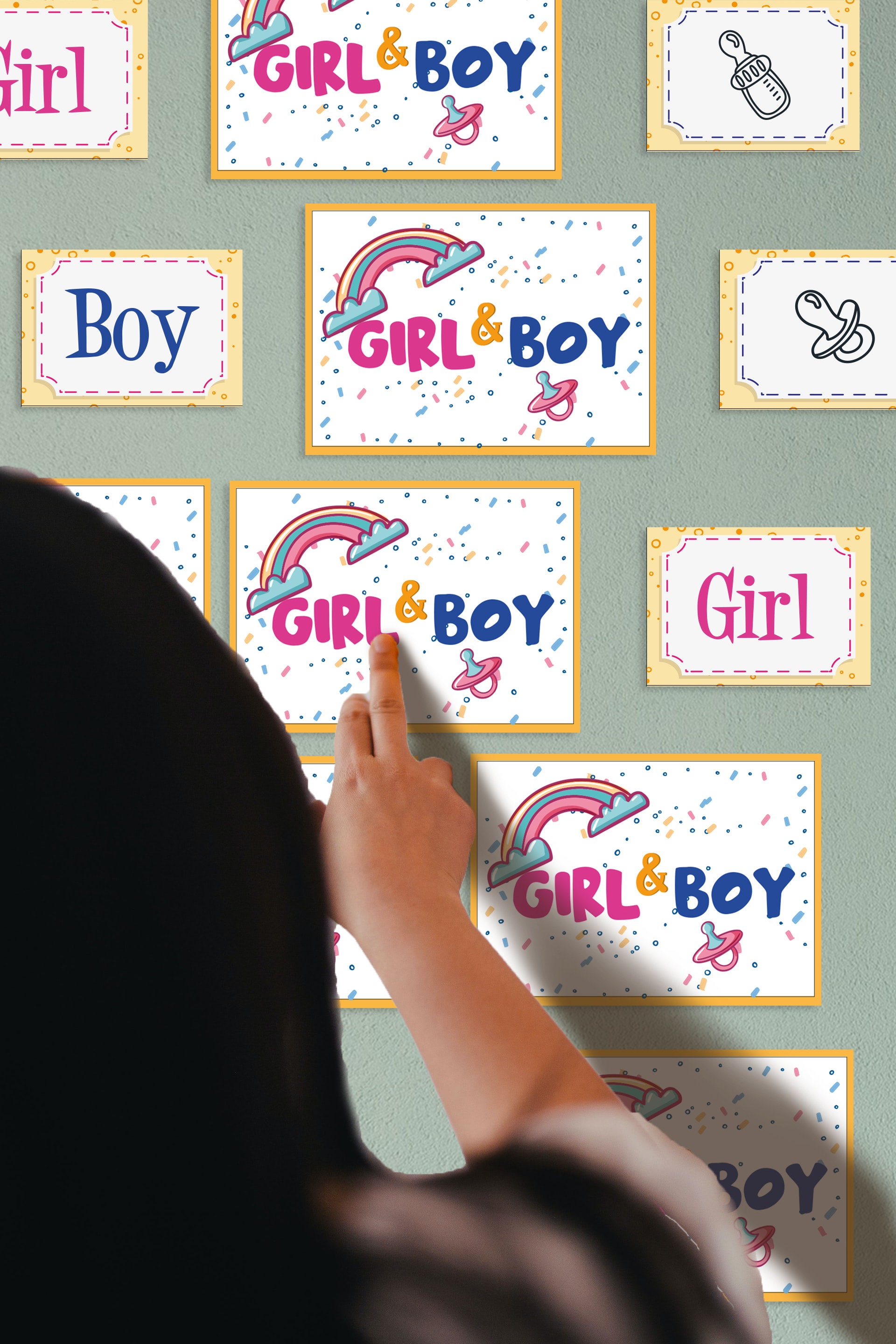 Wall Game for Gender Reveal Party, Gender Reveal Ideas Unique, He or ...