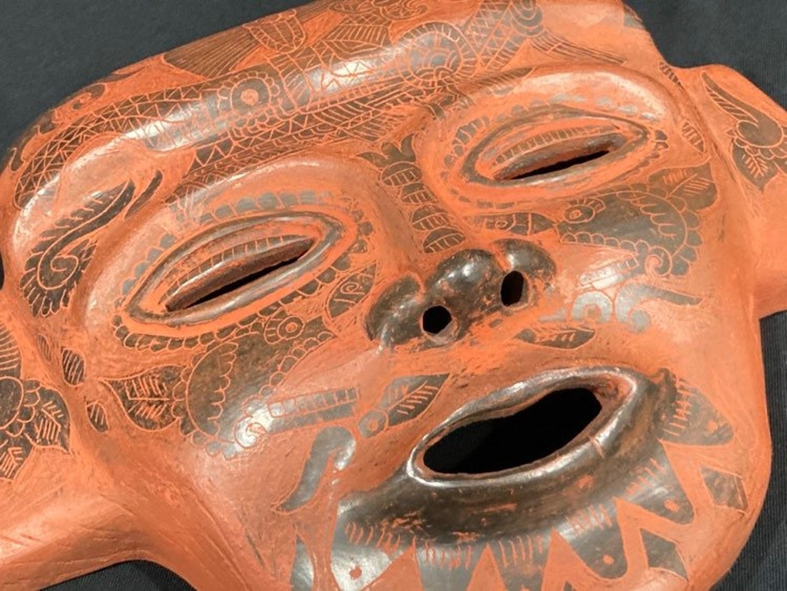 Mexican Ceramic Mask Etsy