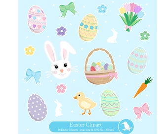 18 Easter Clipart Design Vectors Images – Instant Download