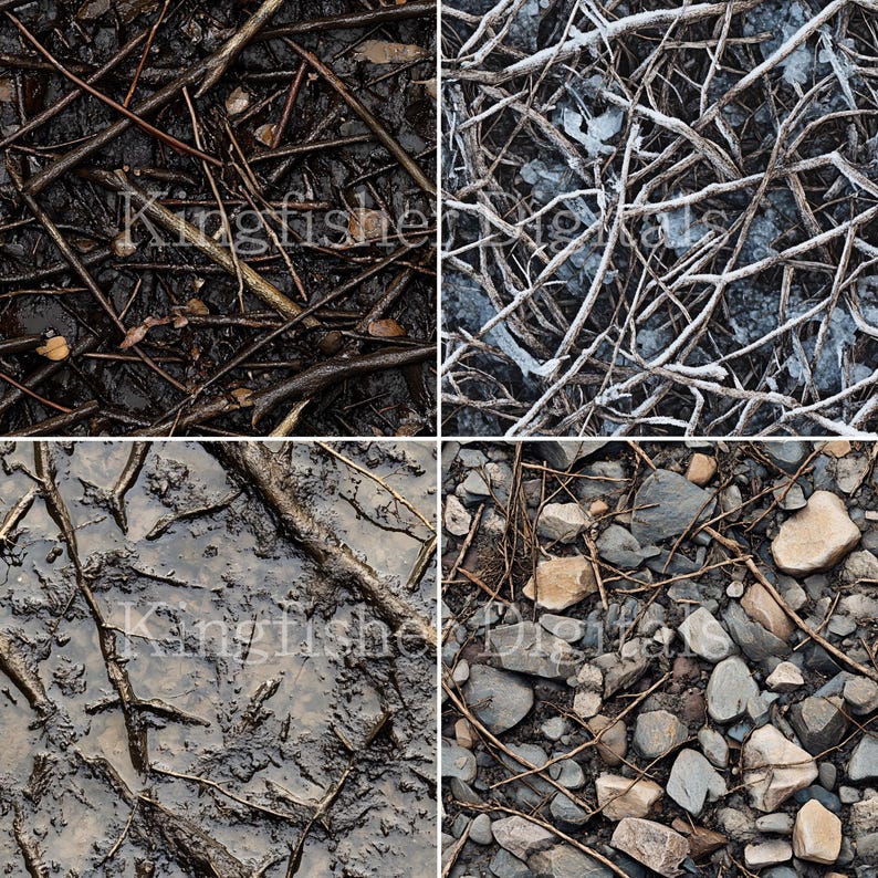 Twigs in Nature Textures, Scrapbook Paper (digital Download) - Etsy