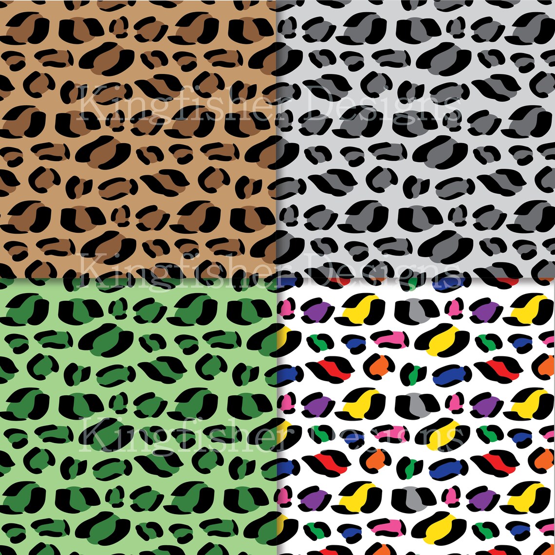 10 Leopard Print Patterns Digital Paper for Instant Download - Etsy