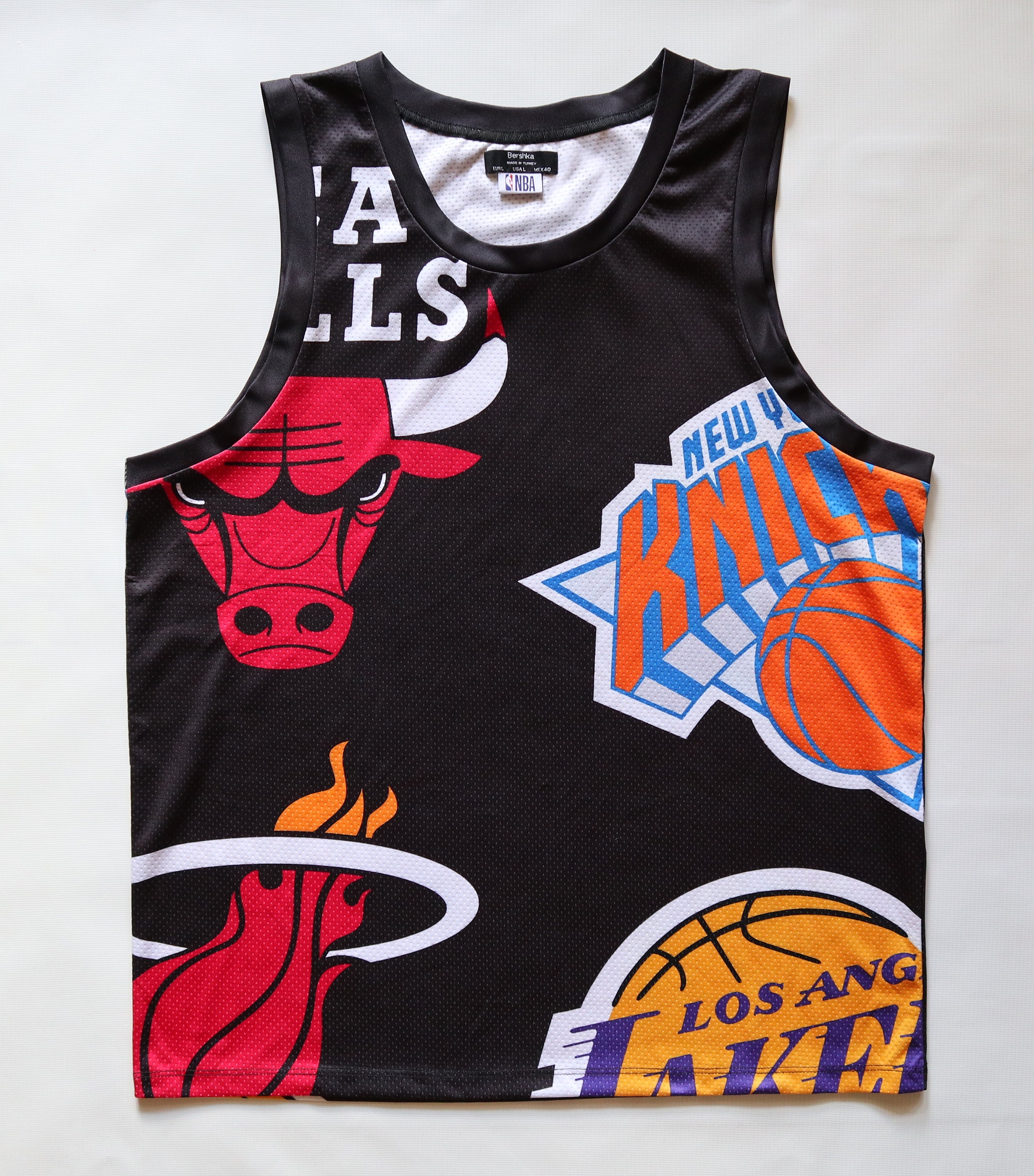Pat straffen onderschrift NBA Bershka Basketball Jersey Tank Graphic Tee All Over Print - Etsy