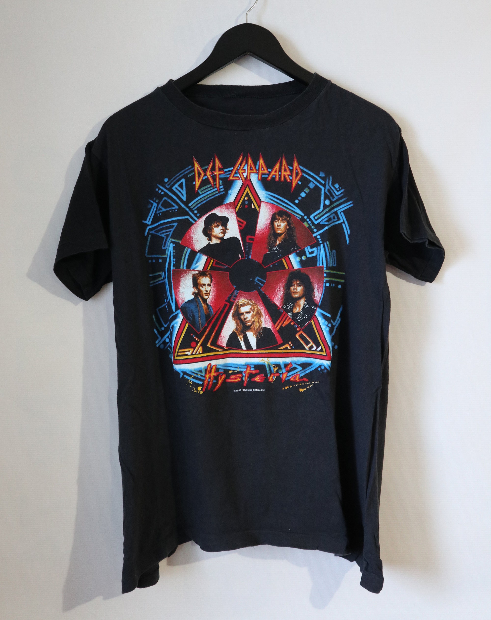 Discover Def Leppard Hysteria UK tour 1988 80s vintage hard rock shirt