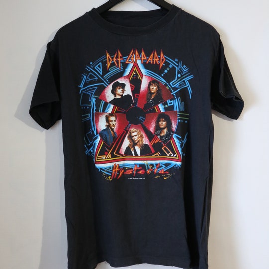 Def Leppard Hysteria UK tour 1988 80s vintage hard rock shirt