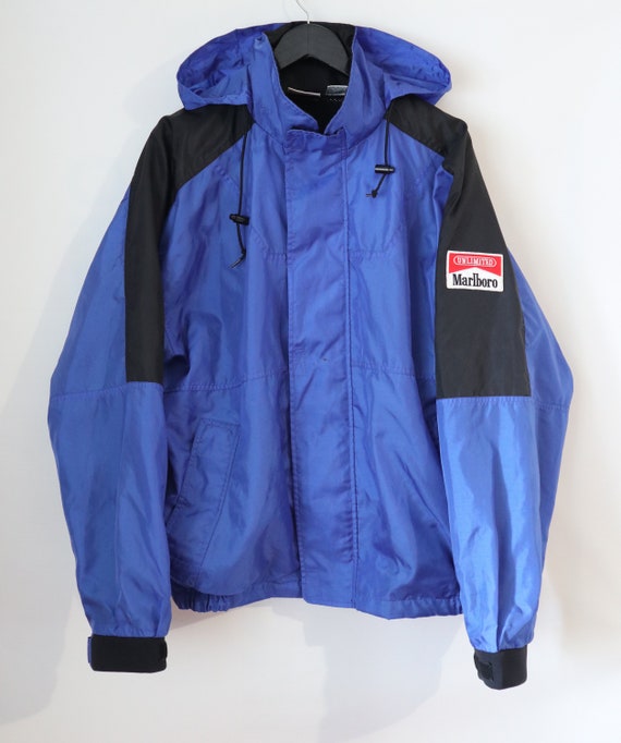 Marlboro Unlimited Vintage 1990s 90s Blue Rain Jacket | Etsy