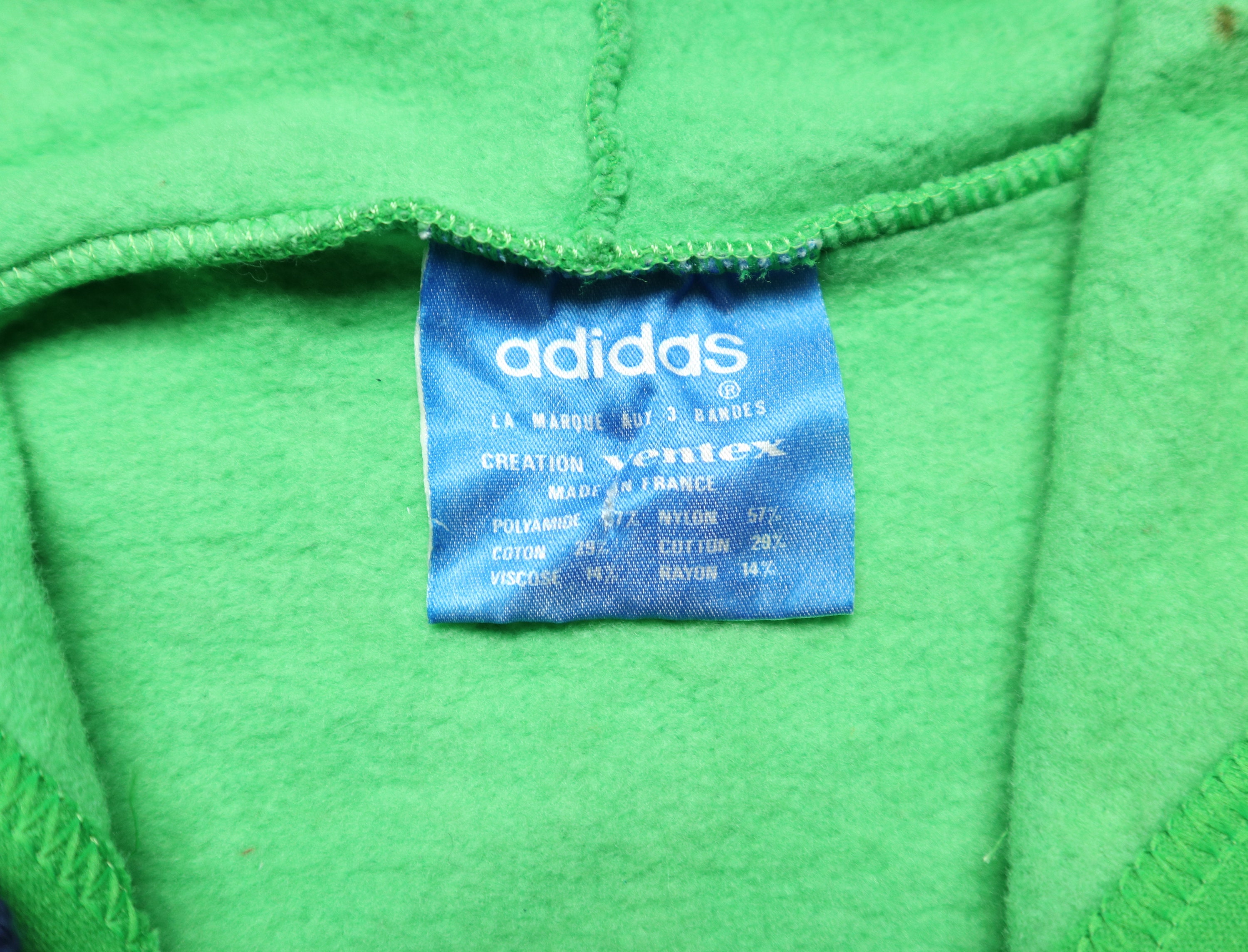 Adidas Ventex Club 1970s 70s Vintage Hoodie Sweatshirt Big Log