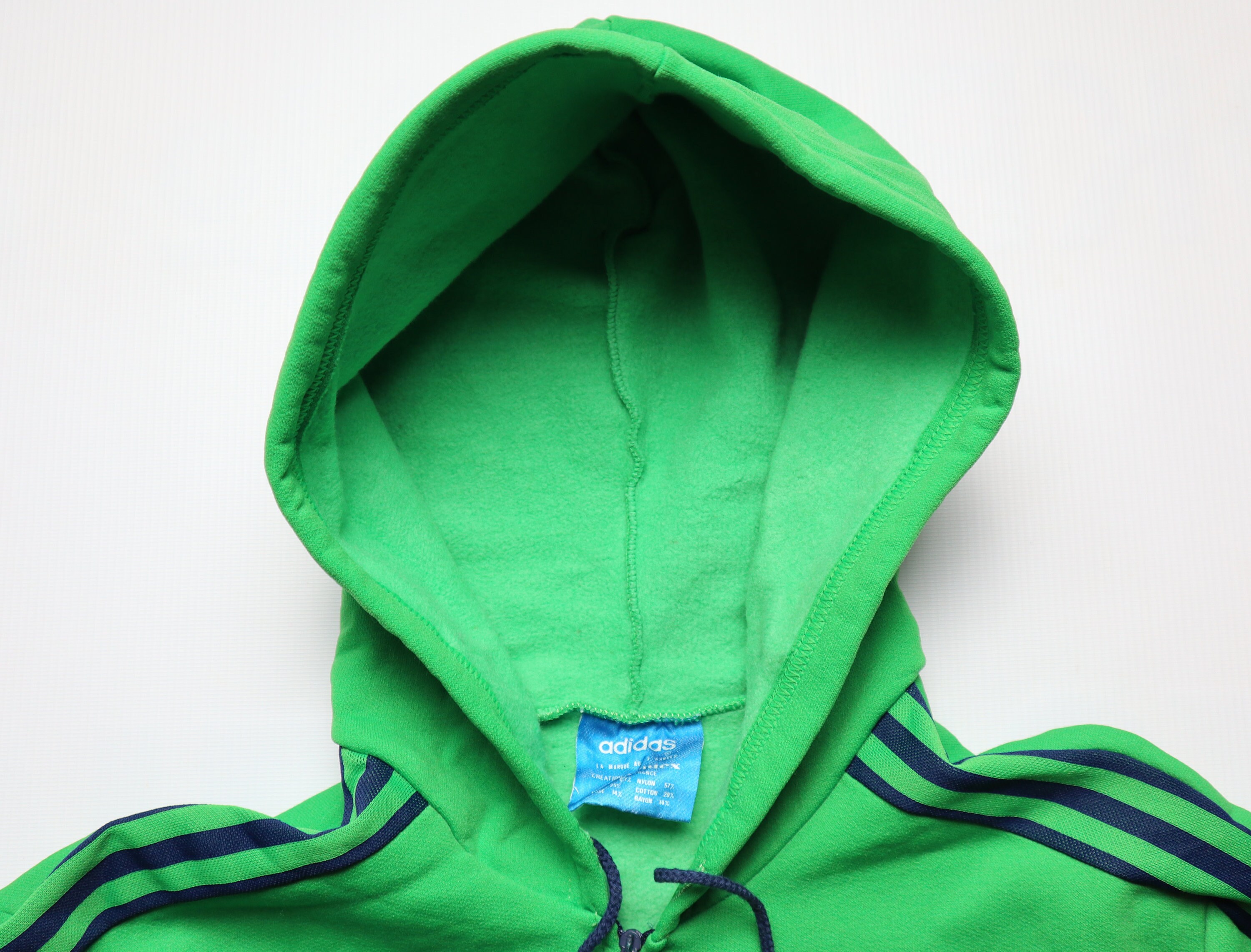 Adidas Ventex Club 1970s 70s Vintage Hoodie Sweatshirt Big Log