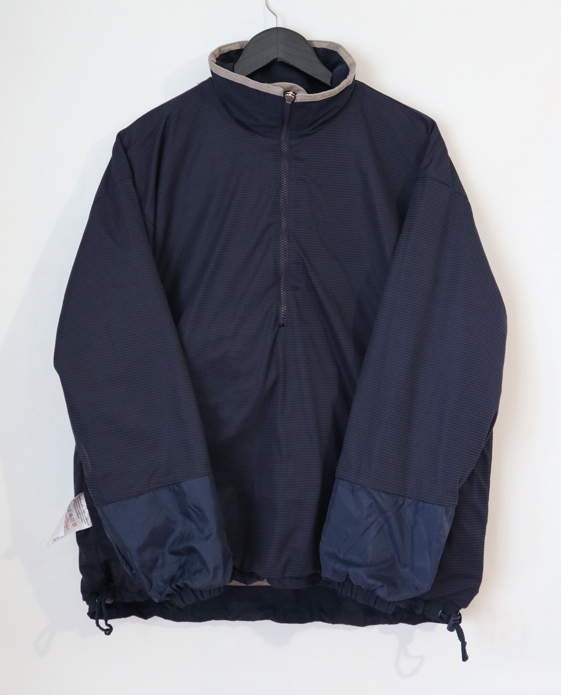 Umbro 90s vintage anorak windbreaker jacket top hood dark blue | Etsy