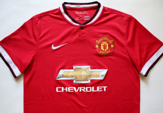 ondernemen baas Surrey Manchester United 2014/2015 thuis voetbalshirt Nike rood MUFC - Etsy  Nederland