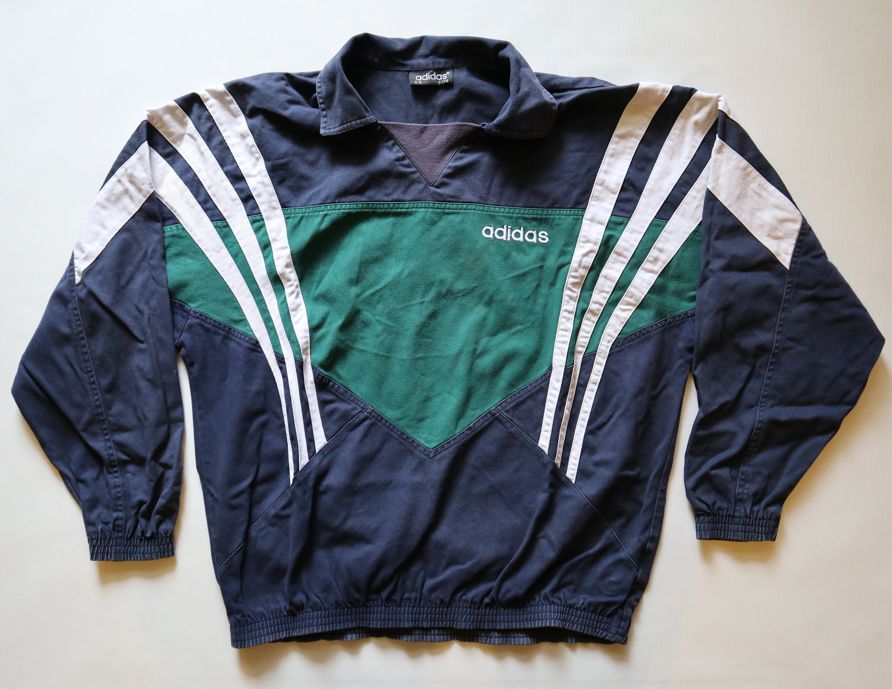 eb Uluru Getuigen Adidas 1990s 90s Vintage Drill Top Pullover Anorak Football - Etsy