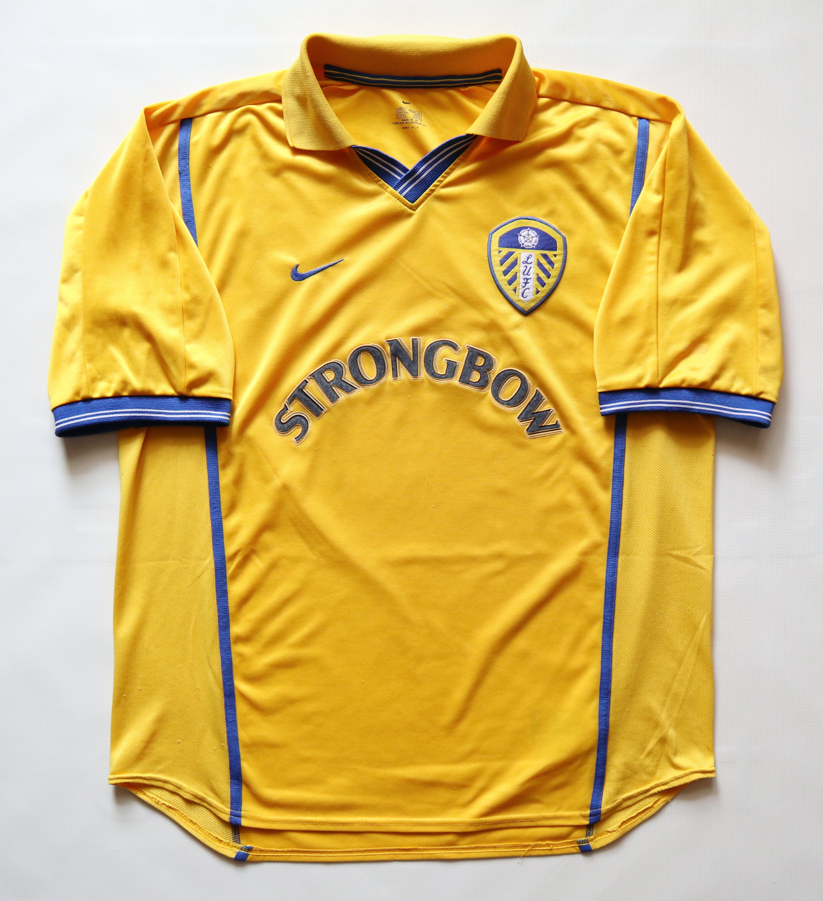 leeds united retro polo shirt