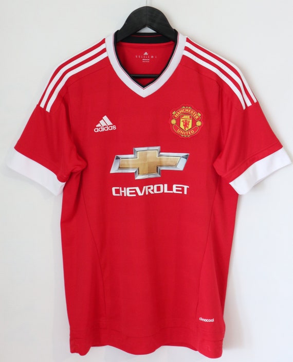 volwassene Verwoesting Productiecentrum Manchester United 2015/2016 Home Football Soccer Jersey Shirt - Etsy