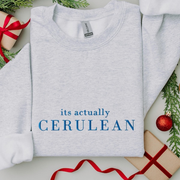 The Devil Wears Prada Cerulean Broderad Sweatshirt | Miranda Priestly Fan