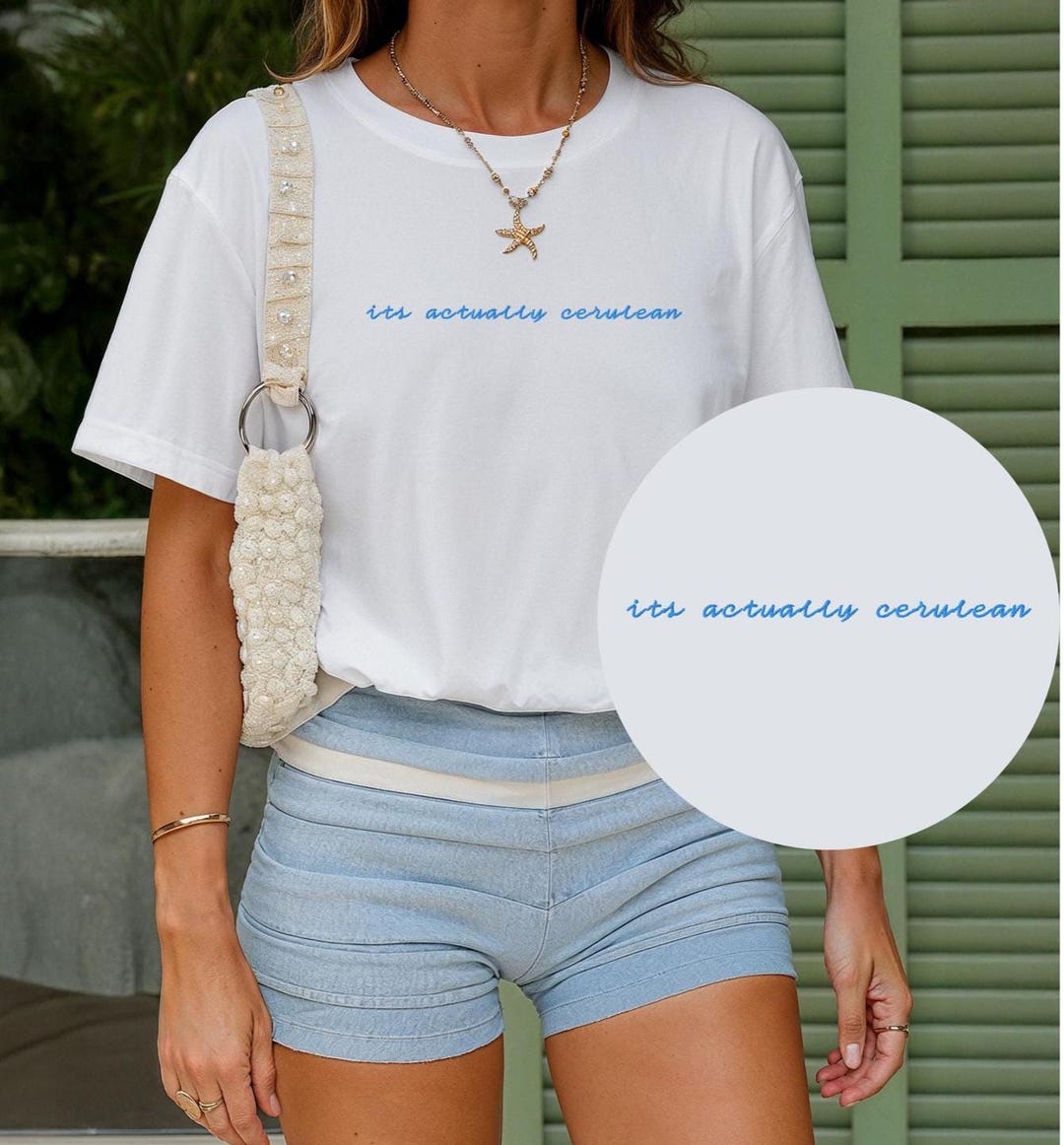 The Devil Wears Prada Cerulean Embroidered Themed Comfort Colors T