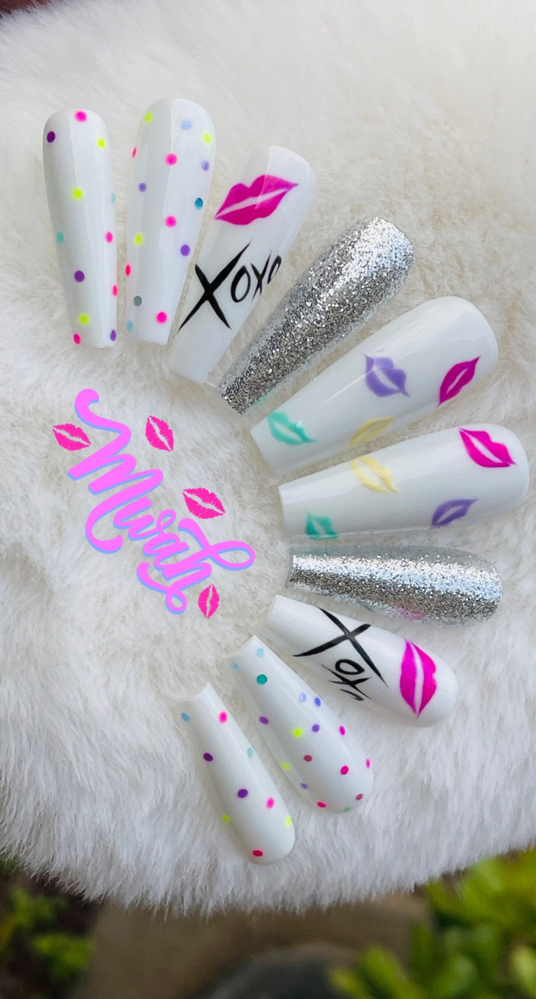 Confetti Kisses Nails Etsy