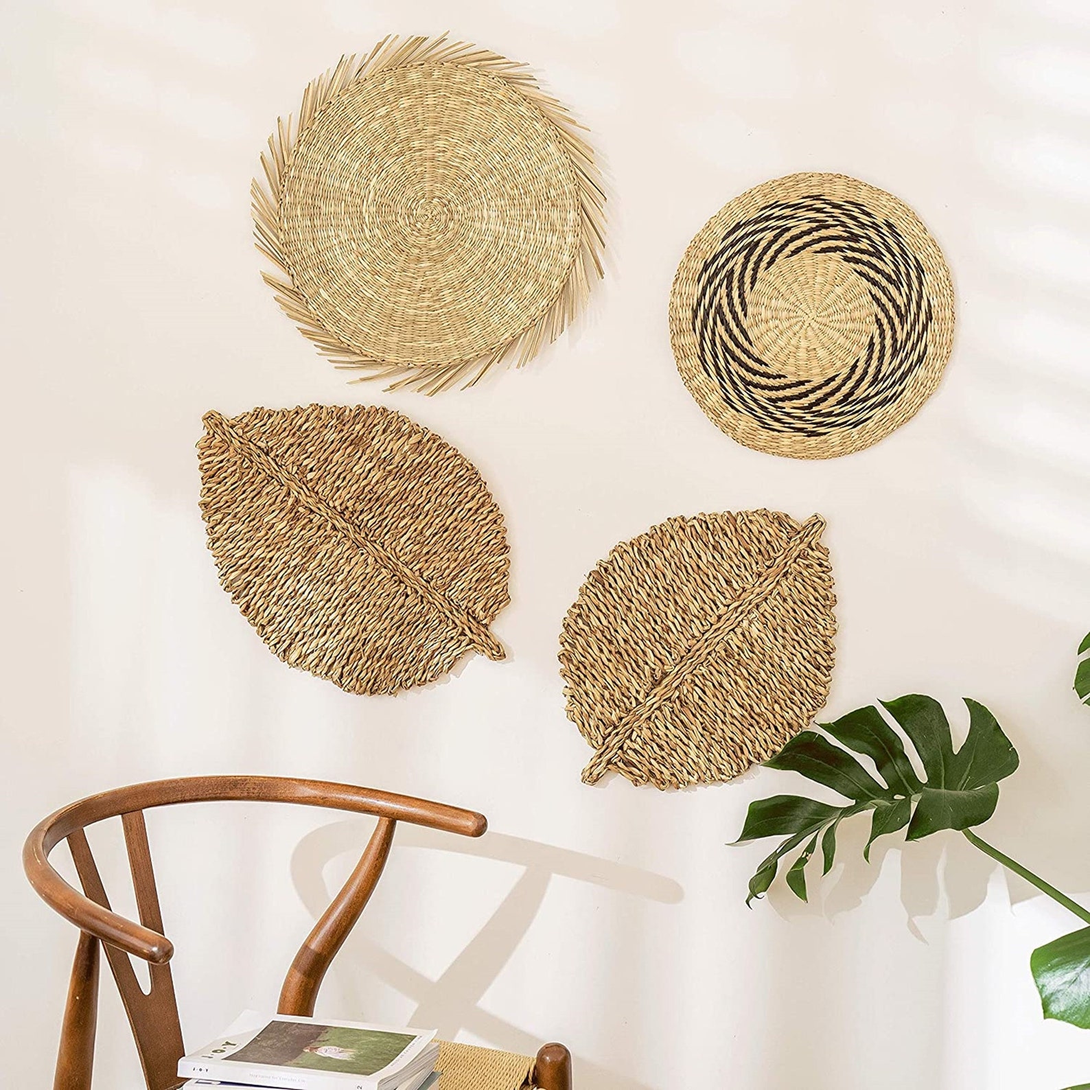 Natural Boho Wall Decor Natural Woven Seagrass Etsy