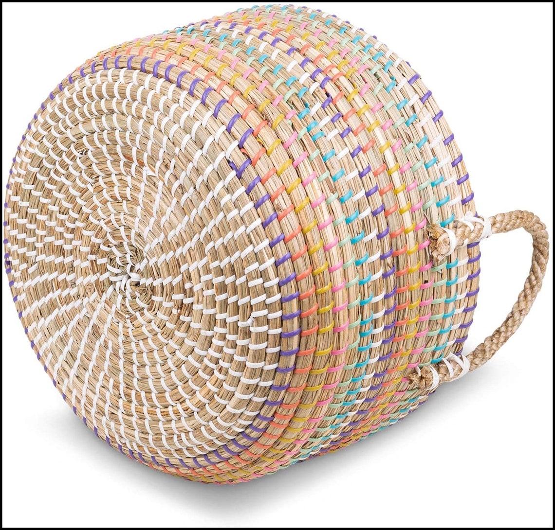 Home decor Boho Basket Floor Basket for Blankets Throws Etsy