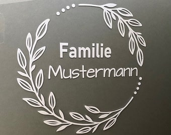 Aufkleber - Sticker "Familie (Personalisiert)" Fernsterbild | Briefkasten | Familie | Eingangstür | Spiegel