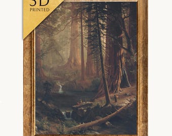 Albert Bierstadt Redwood Trees Print: Textured 3D Reproduction